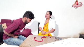 The female doctor took good care of the patient's penis.