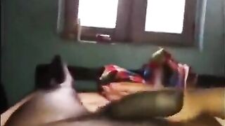 Desi girl sucking friends cook