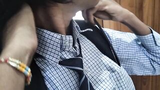 Desi School Girl sex video, school girl cum in face viral video