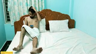 Indian young boy fucking hard room service hotel girl at Mumbai! Indian hotel sex