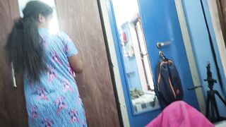 Malayali step mother hot sex with step son while step son wife not in home