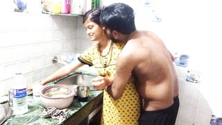 Indian girl has hard sex in kitchen Mumbai