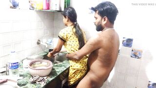 Indian girl has hard sex in kitchen Mumbai