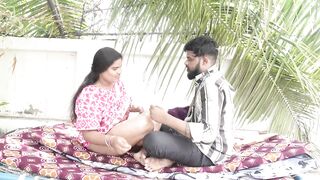 new tamil girl was weeping in the field of people without recognition, then brought it to the house and fucked