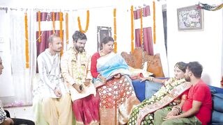 DESI NEW WEEDING FAMILY GANGBANG GROUP SEX ( HINDI AUDIO )