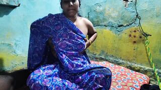 Village girl in saree, doing wonderful sex with affair person