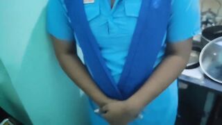 Fucked my maid's stepdaughter in school uniform in doggy style and got a sexy blowjob