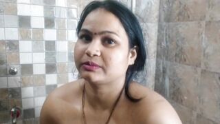 Stepniece Gives Stepuncle Sloppy Blowjob in Shower - Bathroom Sex